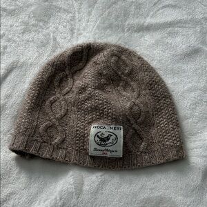 Cashmere Wool Kid Beanie - Taupe